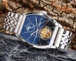 Fake Vacheron Constantin Geneve Tourbillon Watch Stainless Steel Black Face